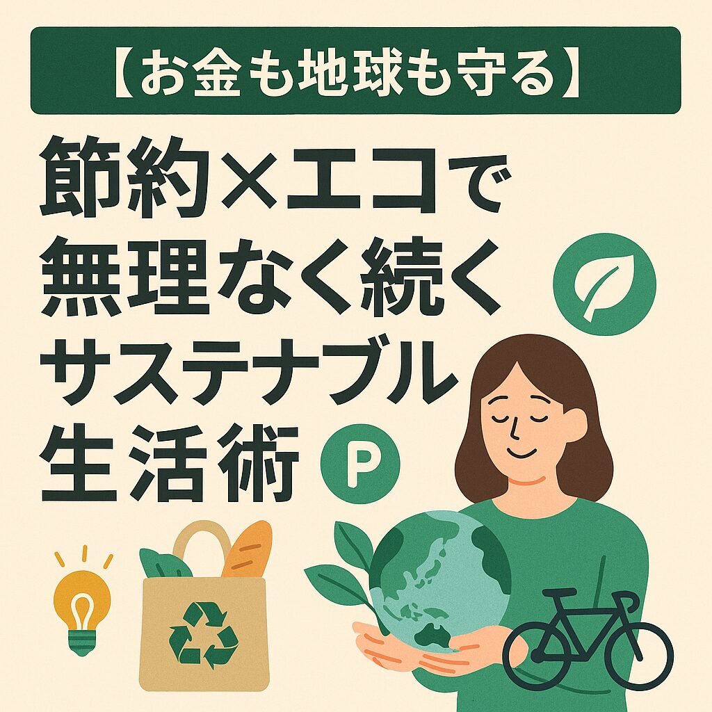 【お金も地球も守る】節約×エコで無理なく続くサステナブル生活術