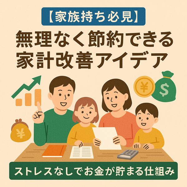 【家族持ち必見】無理なく節約できる家計改善アイデア｜ストレスなしでお金が貯まる仕組み
