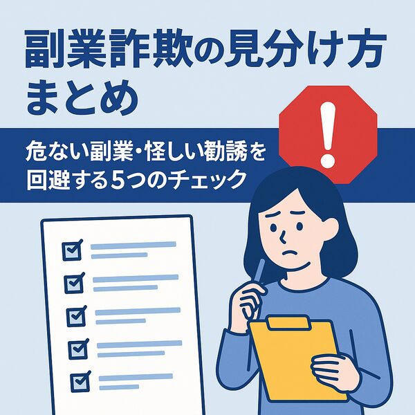 副業詐欺の見分け方まとめ｜危ない副業・怪しい勧誘を回避する5つのチェックポイント