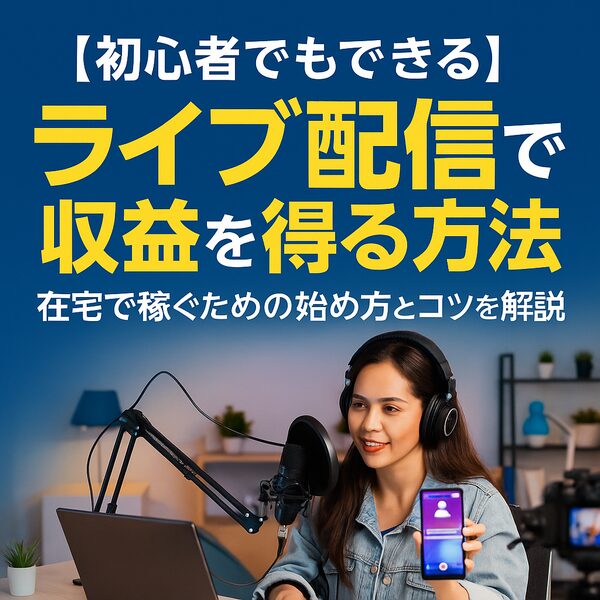 【初心者でもできる】ライブ配信で収益を得る方法｜在宅で稼ぐための始め方とコツを解説