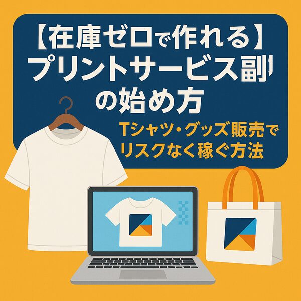 【在庫ゼロで作れる】プリントサービス副業の始め方｜Tシャツ・グッズ販売でリスクなく稼ぐ方法