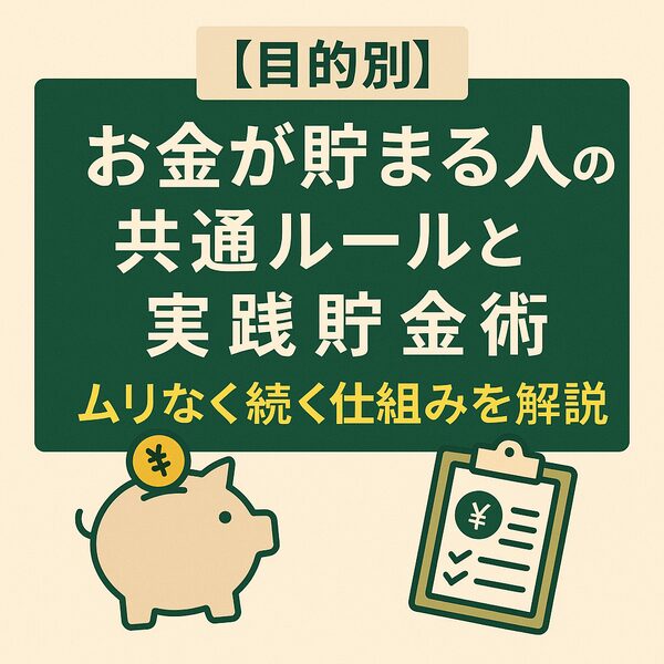 【目的別】お金が貯まる人の共通ルールと実践貯金術｜ムリなく続く仕組みを解説