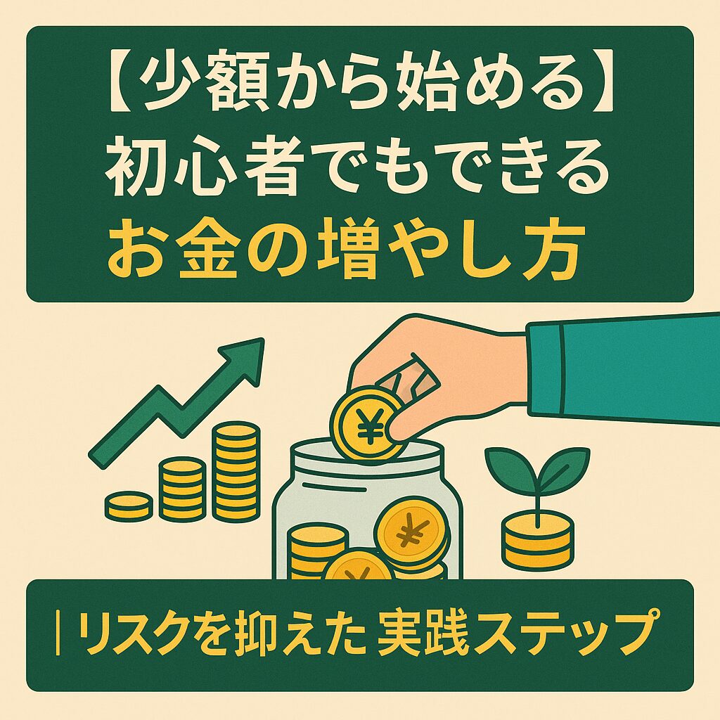 【少額から始める】初心者でもできるお金の増やし方｜リスクを抑えた実践ステップ