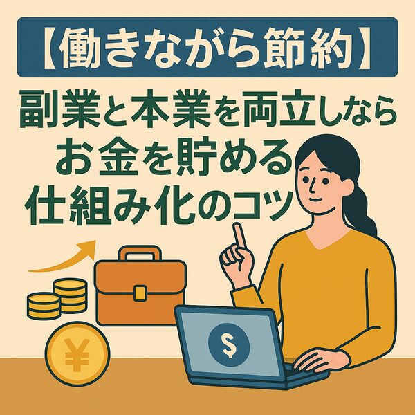【働きながら節約】副業と本業を両立しながらお金を貯める仕組み化のコツ
