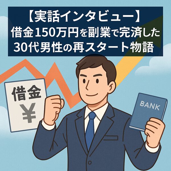 【実話インタビュー】借金150万円を副業で完済した30代男性の再スタート物語