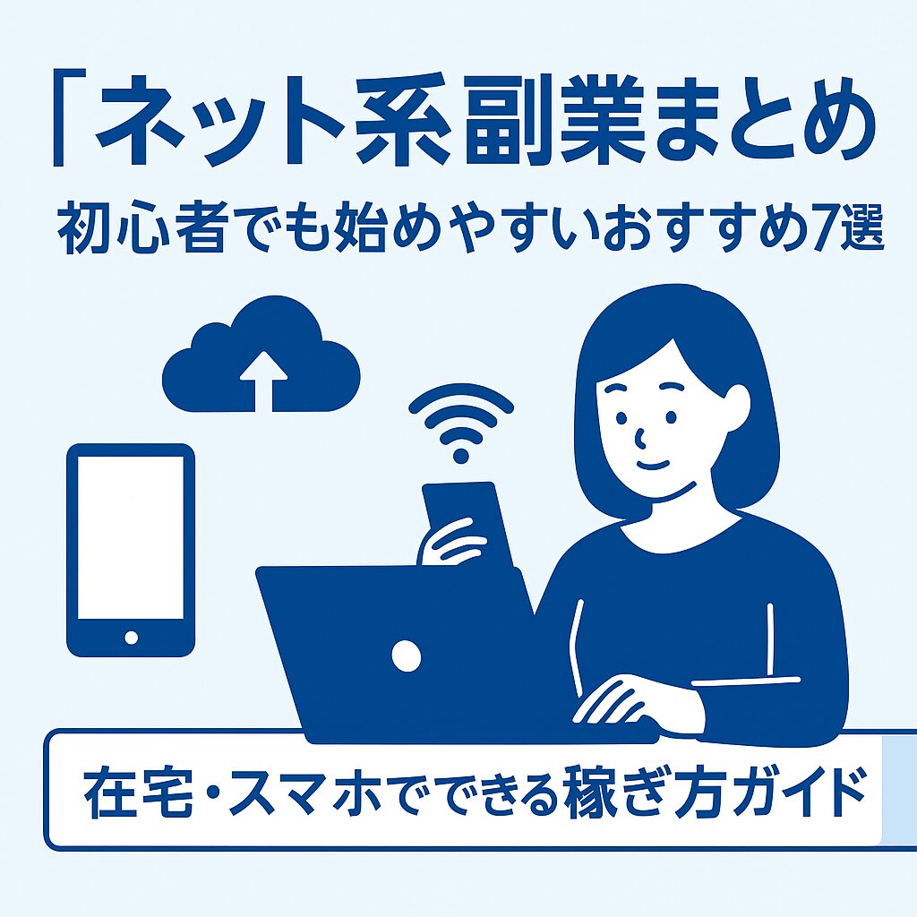 【ネット系副業まとめ】初心者でも始めやすいおすすめ7選|在宅・スマホでできる稼ぎ方ガイド