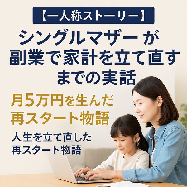 【一人称ストーリー】シングルマザーが副業で家計を立て直すまでの実話｜月5万円を生んだ再スタート物語