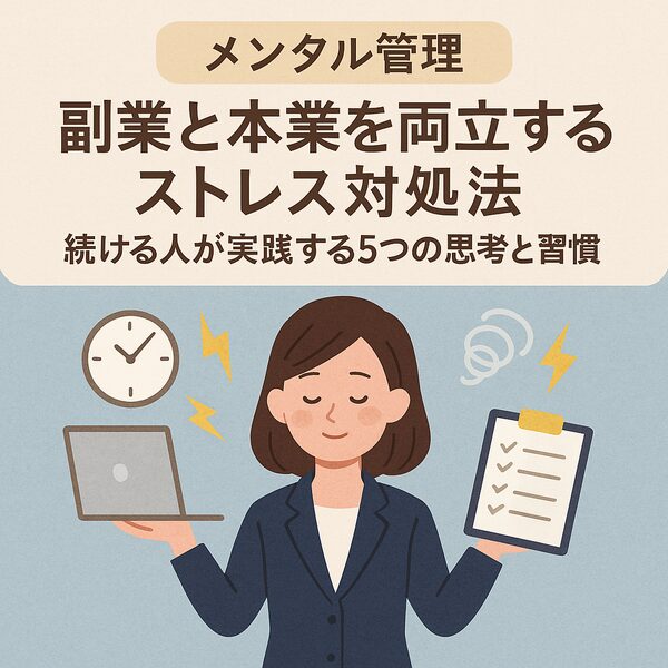 【メンタル管理】副業と本業を両立するストレス対処法|続ける人が実践する5つの思考と習慣