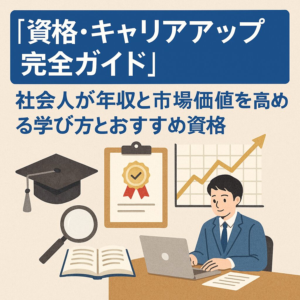 【資格・キャリアアップ完全ガイド】社会人が年収と市場価値を高める学び方とおすすめ資格