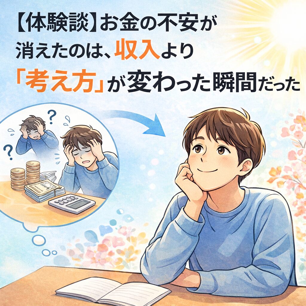 【体験談】お金の不安が消えたのは、収入より「考え方」が変わった瞬間だった