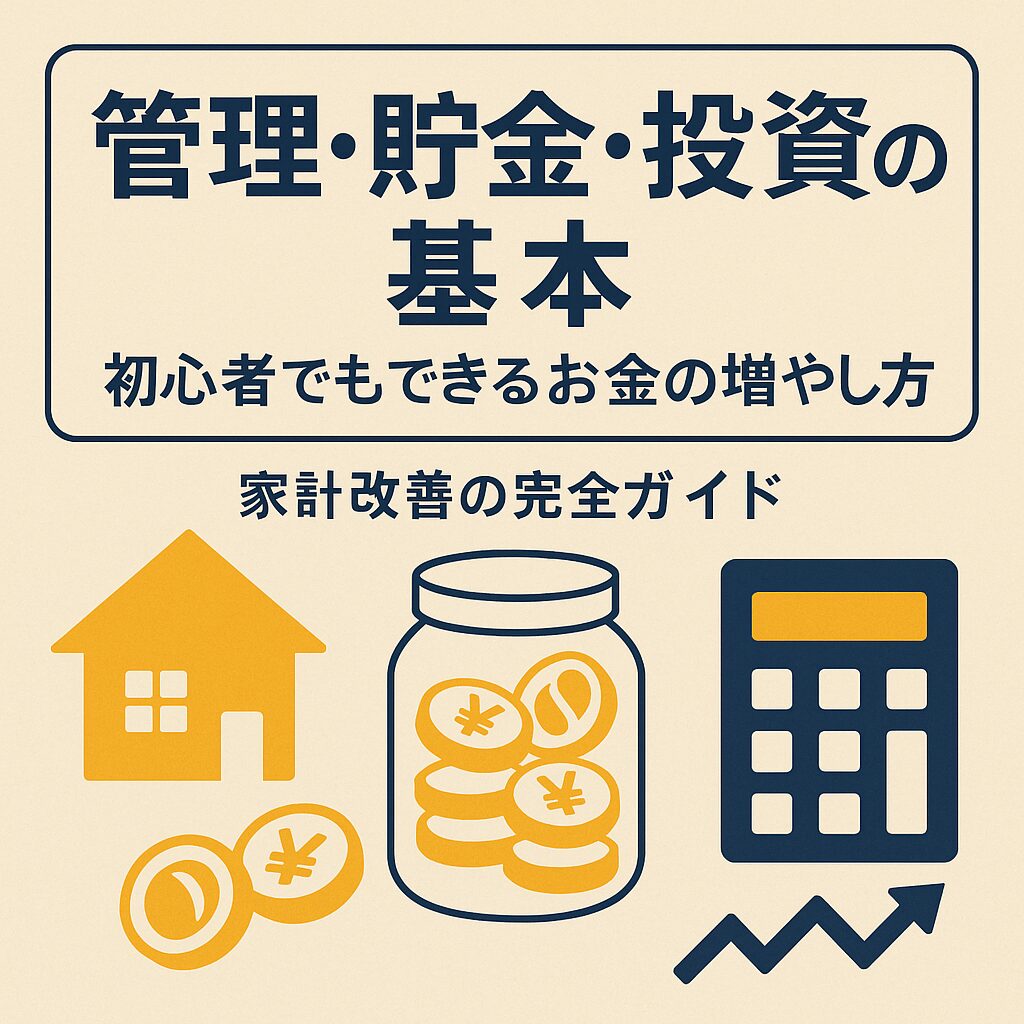 【管理・貯金・投資の基本】初心者でもできるお金の増やし方|家計改善の完全ガイド