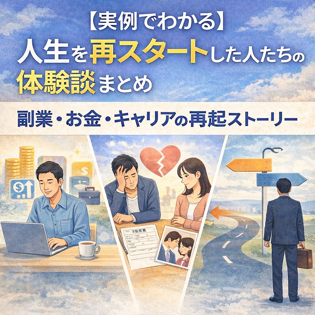 【実例でわかる】人生を再スタートした人たちの体験談まとめ｜副業・お金・キャリアの再起ストーリー