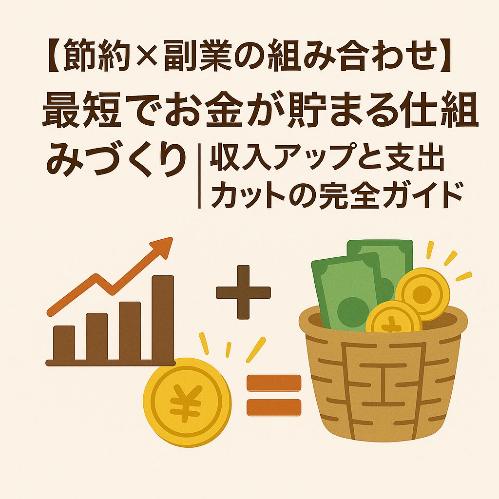 【節約×副業の組み合わせ】最短でお金が貯まる仕組みづくり|収入アップと支出カットの完全ガイド