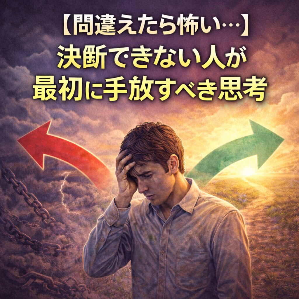【間違えたら怖い…】決断できない人が最初に手放すべき思考