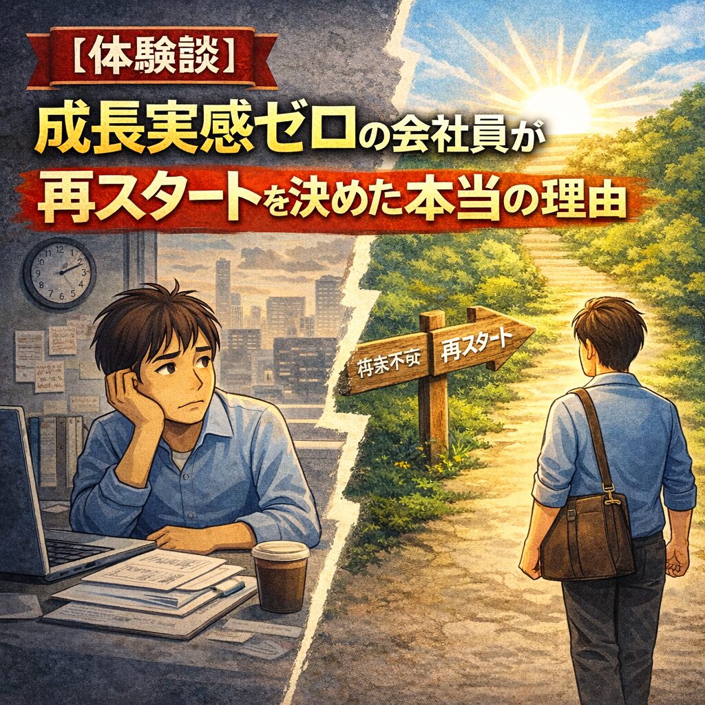 【体験談】成長実感ゼロの会社員が再スタートを決めた本当の理由