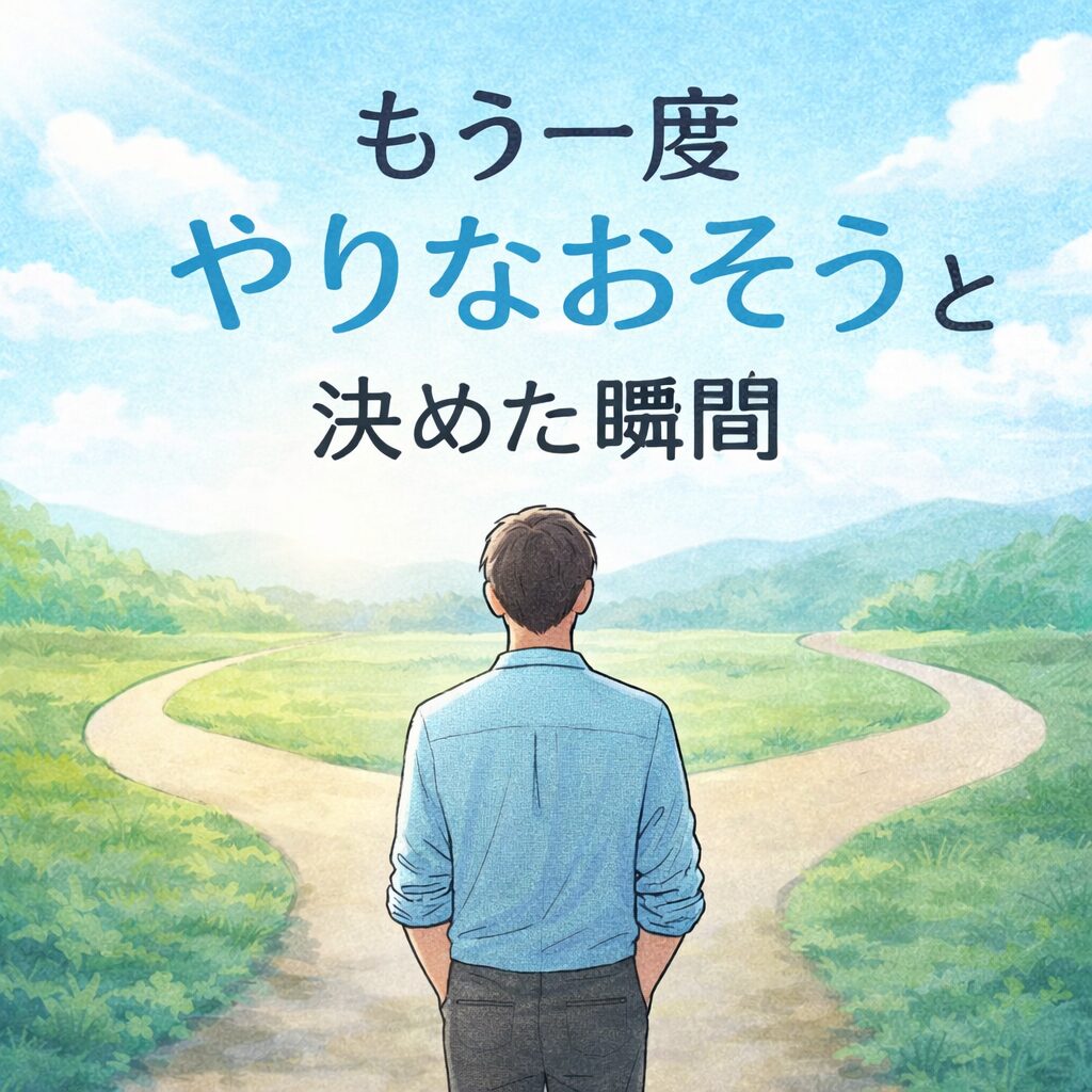 【体験談】「もう一度やり直そう」と決めた瞬間に考えていたこと