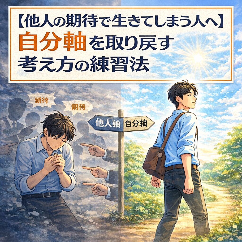 【他人の期待で生きてしまう人へ】自分軸を取り戻す考え方の練習法