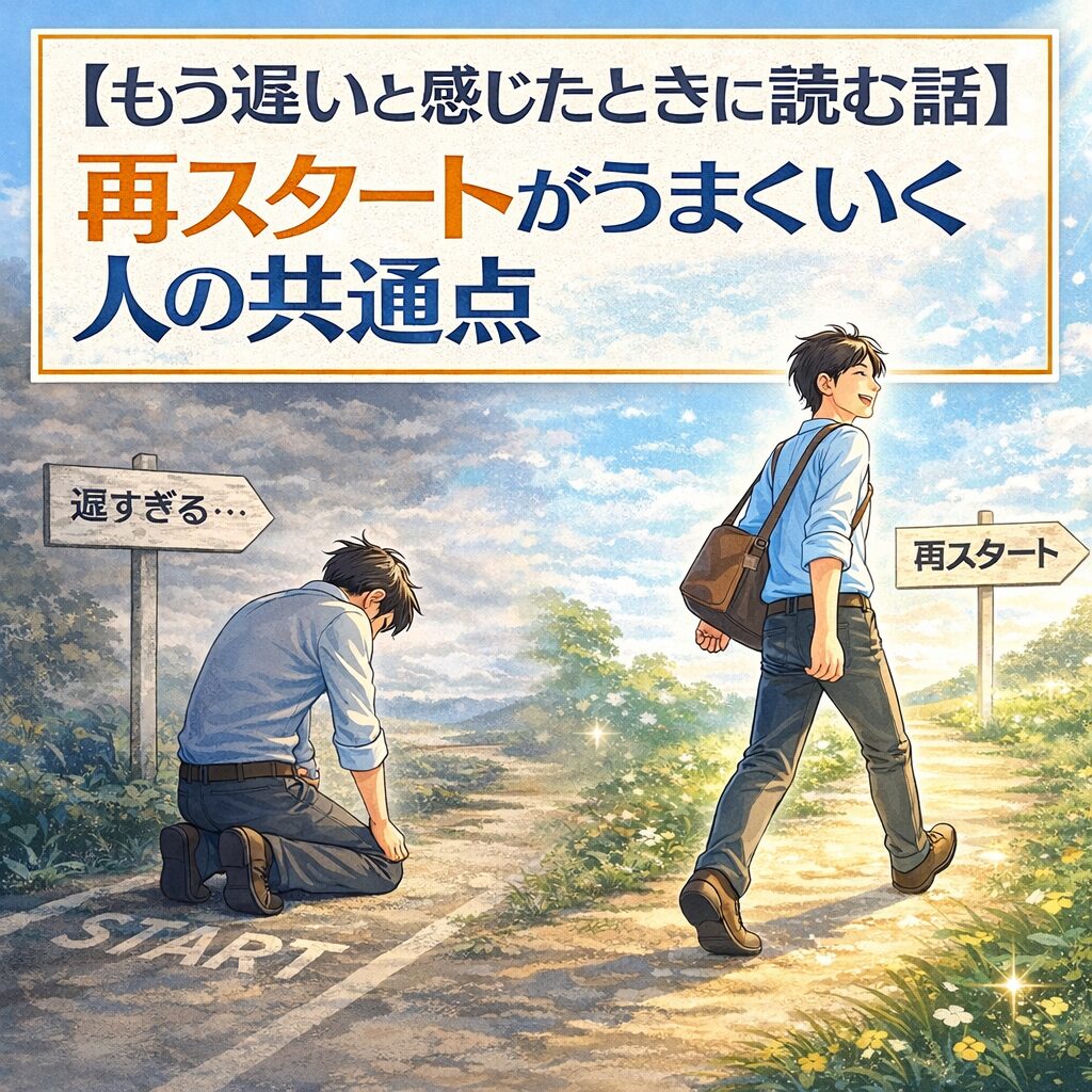 【もう遅いと感じたときに読む話】再スタートがうまくいく人の共通点