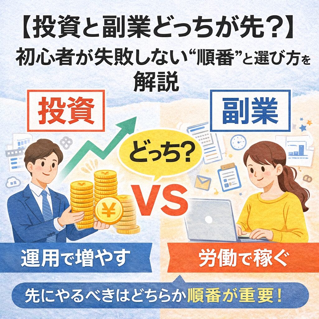 【投資と副業どっちが先？】初心者が失敗しない“順番”と選び方を解説
