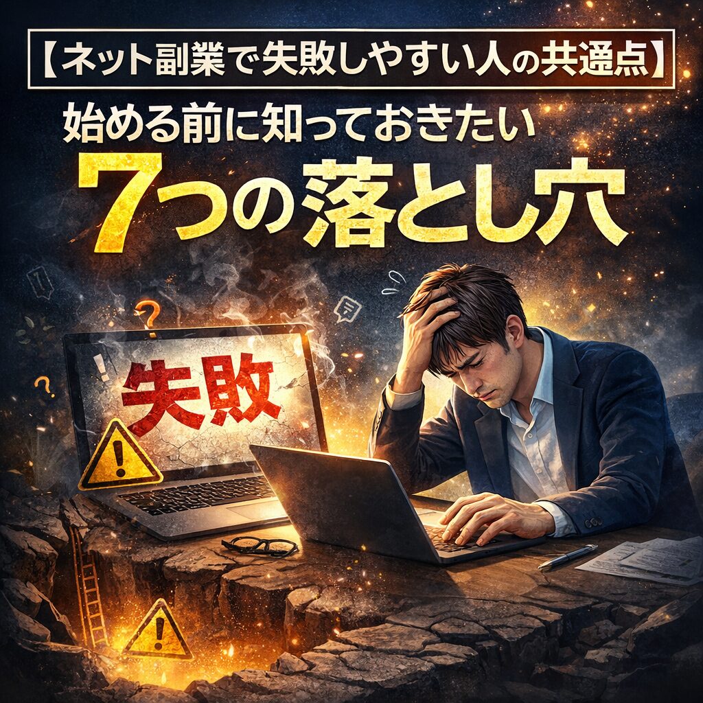 【ネット副業で失敗しやすい人の共通点】始める前に知っておきたい7つの落とし穴
